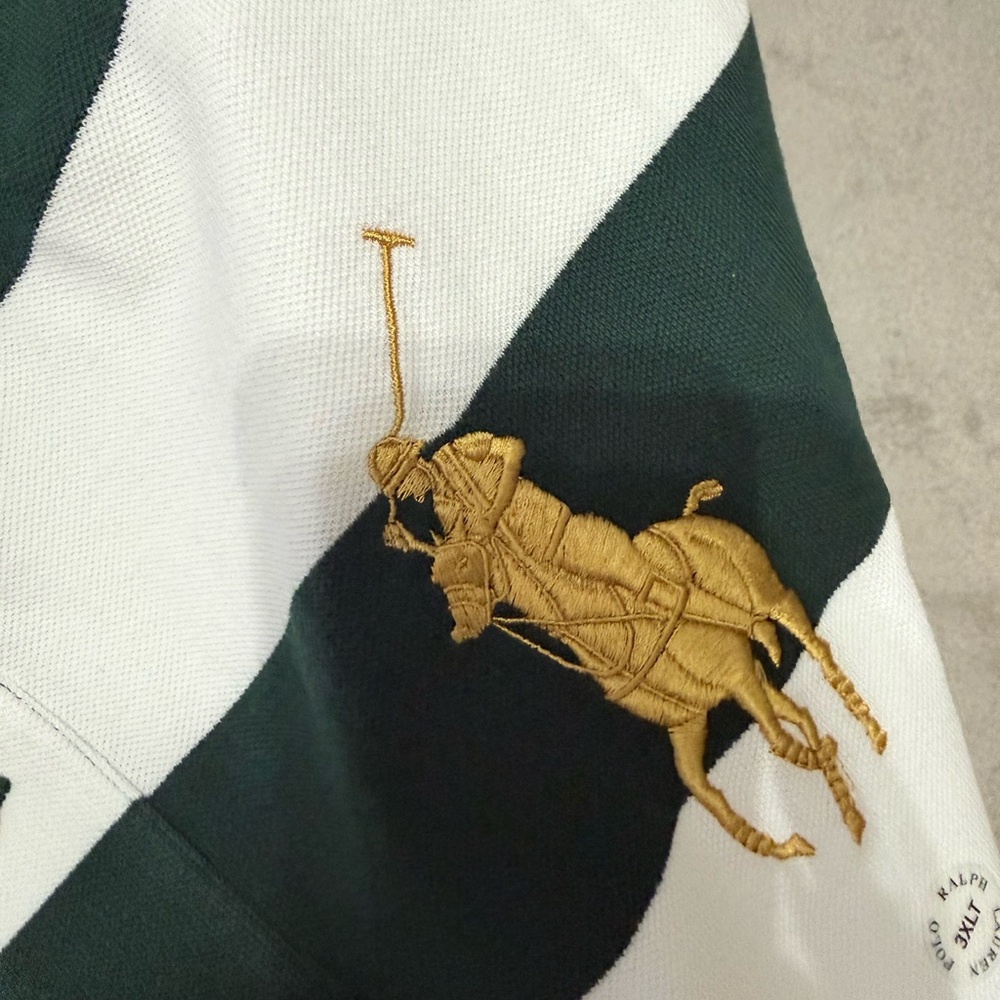 Polo Ralph Lauren Green and White polo Shirt